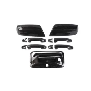 Automotive Carbon Fiber Trim Covers, Automotive Accessories for 2014-2018 Chevy Silverado/GMC Sierra, Self-Adhesive UV-Resistant Exterior Decals for Mirror, Tailgate & Door Handle, DIY Installation