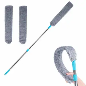 Retractable crevice dusting brush,soft bristles,comes with 3 microfiber dusting cloths,ergonomic design,multi-purpose,retractable microfiber,suitable for bedroom, kitchen, living room,outdoor use,high ceiling,cleaning supplies,duster Dryer Vent Cleaner