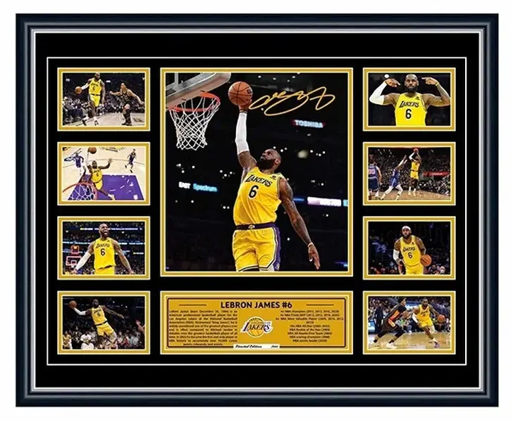 LEBRON JAMES LA LAKERS 2022 SIGNED LIMITED EDITION UNFRAMED POSTER MEMORABILIA