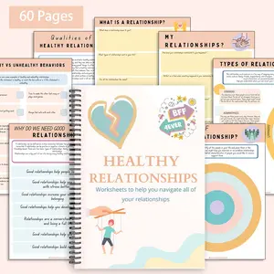 Healthy Relationships Guide Planner Notebook - 60-Page Notebook Featuring Reflective Exercises, Dialogue Prompts & Strategy Pages for Intentional Connections