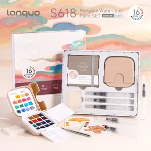 Solid Watercolor Set, Pure and Fine Colors, Rich Layering, Portable, Ideal for Drawing, Postcards, Sketches, Students, Artists, Watercolor Painting Supplies