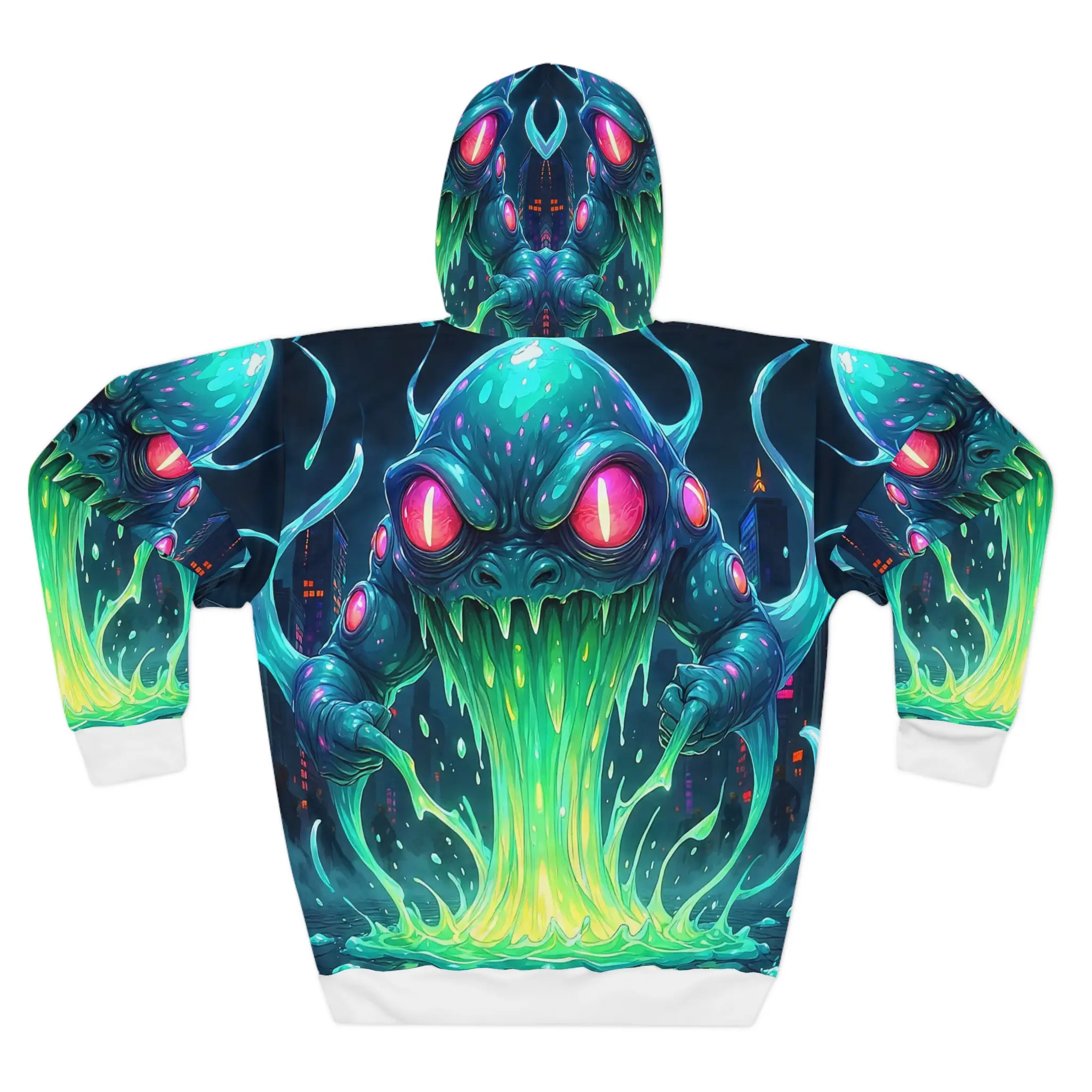 Glow-in-the-Dark Monster Hoodie | Unisex Pullover, Cozy Hoodie for Halloween, Gamer Gift, Unique Fashion, Streetwear Style