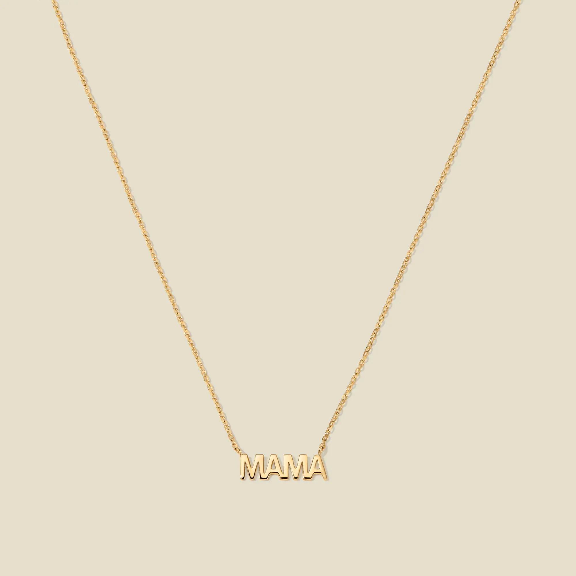 Solid Gold Mama Necklace Solid Gold Mama Necklace