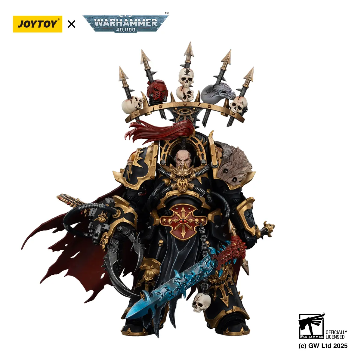 Joytoy 1/18 Black Legion Abaddon the Despoiler Action Figure (JT02922) - 6.37 Inches, Durable Upgraded ABS/PVC Plastic, High Articulation, Figures and Weapons/Accessories (Drach'nyen & Talon of Horus), Hyper-Realistic Collectible Decor (Ages 12+)