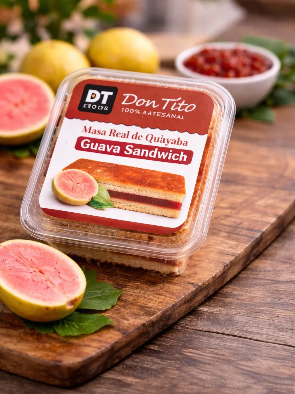 Don Tito Masa Real Guayaba- Guava Sandwich | Artisanal Latin Dessert | Fresh Baked Cake