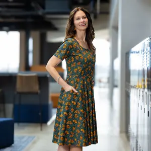 Monarch Butterflies Twirl Dress with Pockets