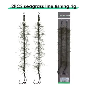European Carp Fishing Set, Includes Hooks & Sea Grass Line, Underwater Invisible Bait Rigs, Fishing Tools & Accessories