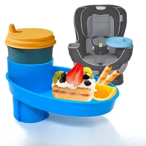 Car Seat Snack Tray, 360 °   Cup & Travel Tray for Car Seat, Booster, and Road Trip, Car Seat Attachment, Car Interior Accessories