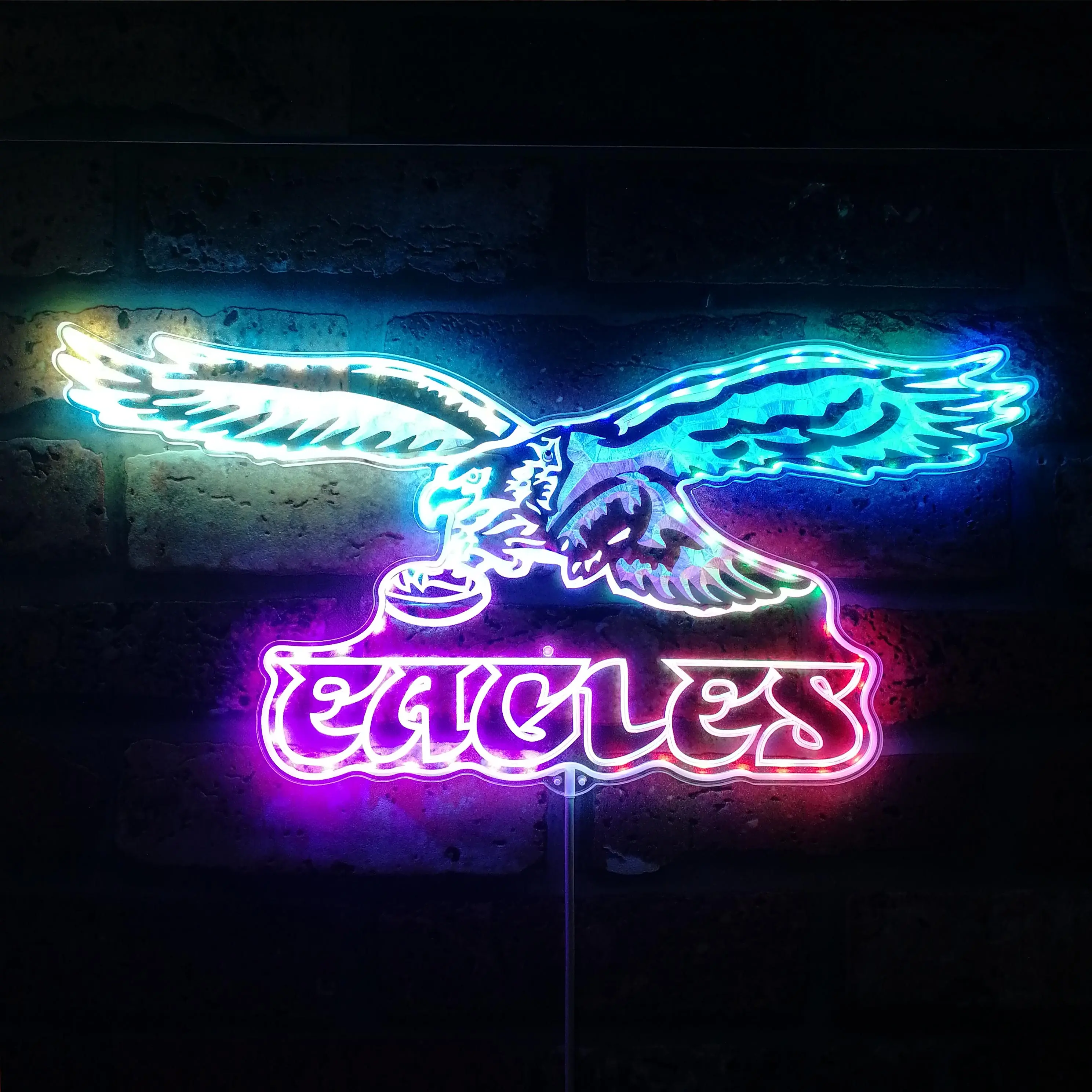 SportBar Eagles Neon RGB Edge Lit LED Sign