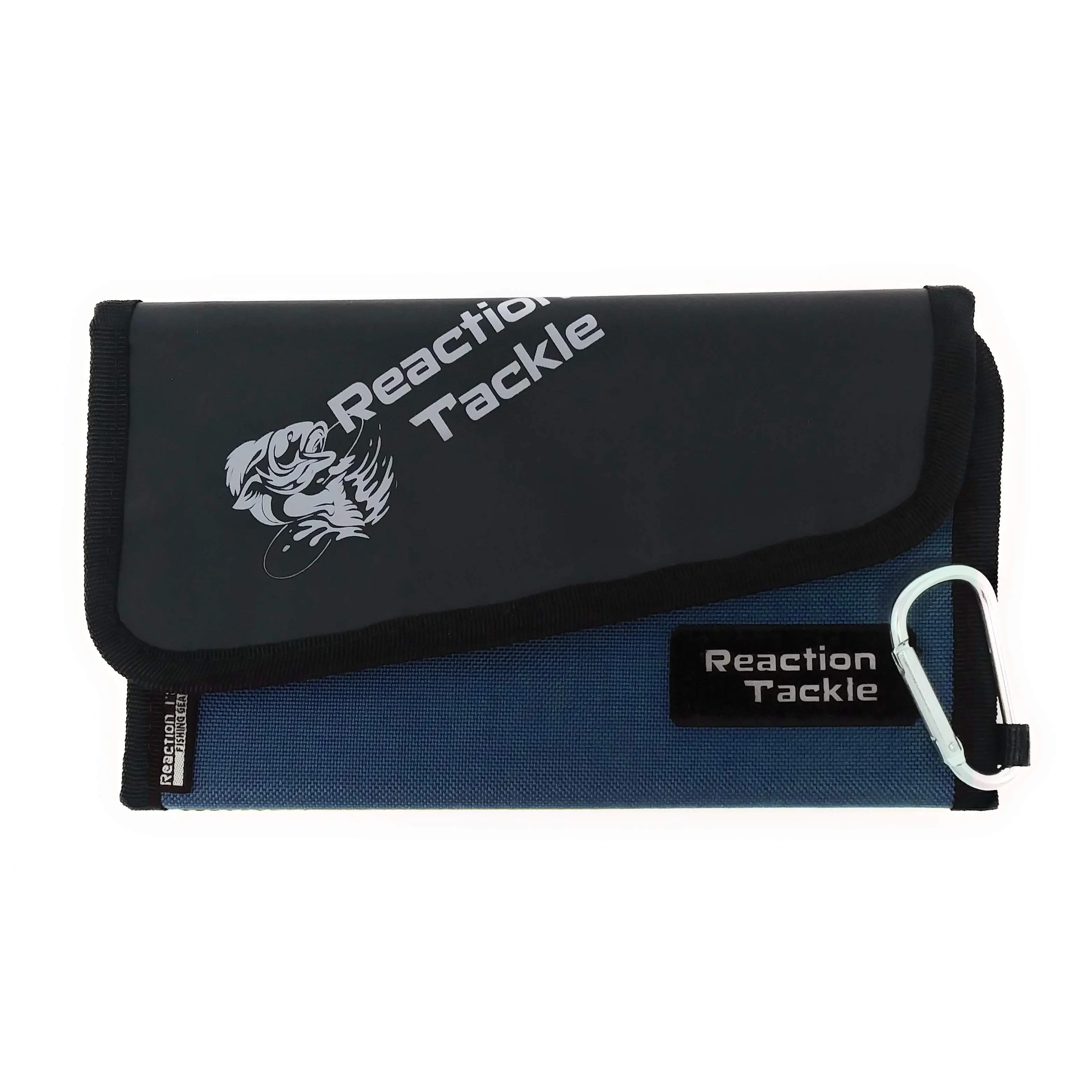 Small Bait Binder - Portable Soft Plastic Organizer with 6 Sleeves & Carabiner - Reaction Tackle