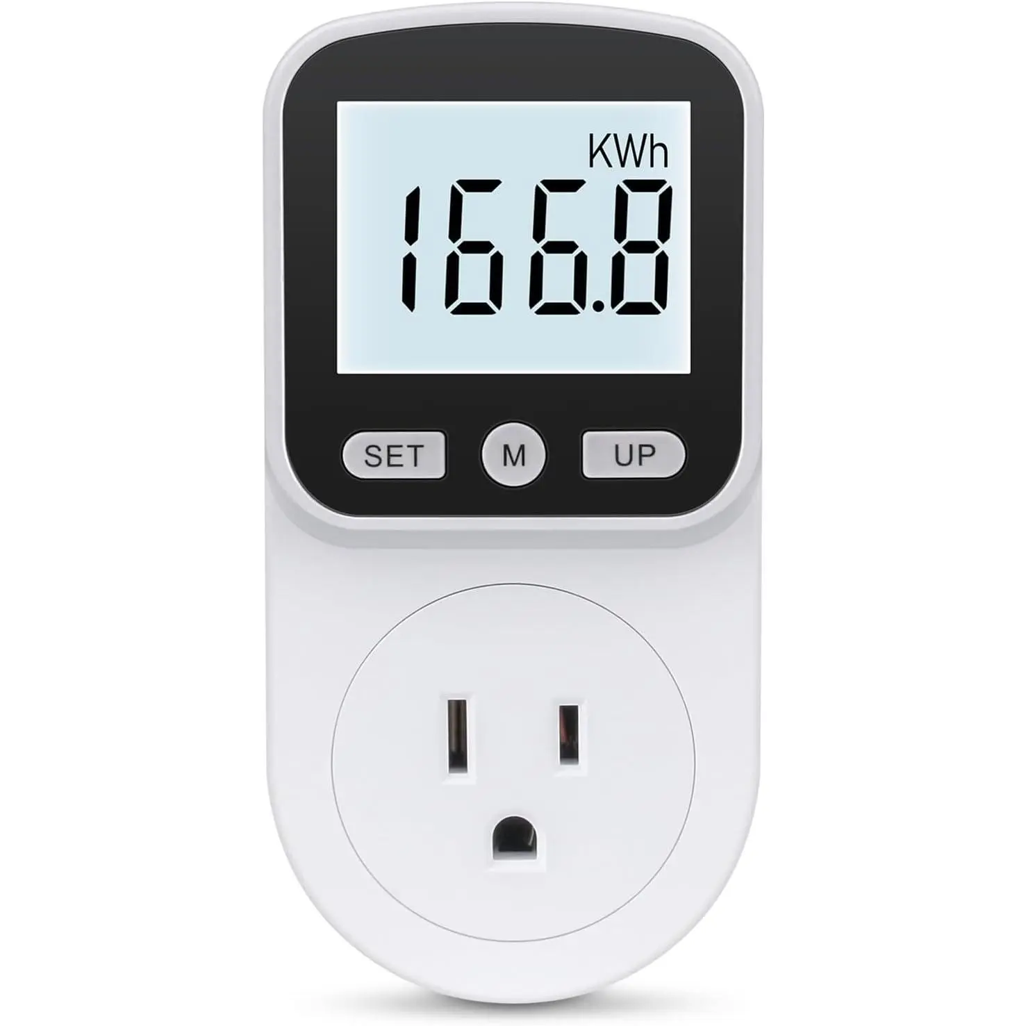 Upgraded Watt Meter Power Meter Plug Home Energy Monitor Electricity Usage Monitor, Electrical Usage Monitor, Energy Voltage Amps Meter Tester with Backlight, Overload Protection, 8 Display Modes