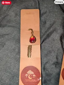 rainbow teardrop bookmark