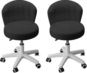 【DealsforYouDays】2PC，Indoor Furniture Chairs Height Adjustable Criss Cross Chair - Armless Cross Legged Office Chair Wide Swivel Home Office Desk Chairs