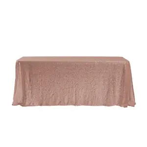 Sequins Rectangle Table Cloth Hemmed - Sparkly Design For Luxe Events