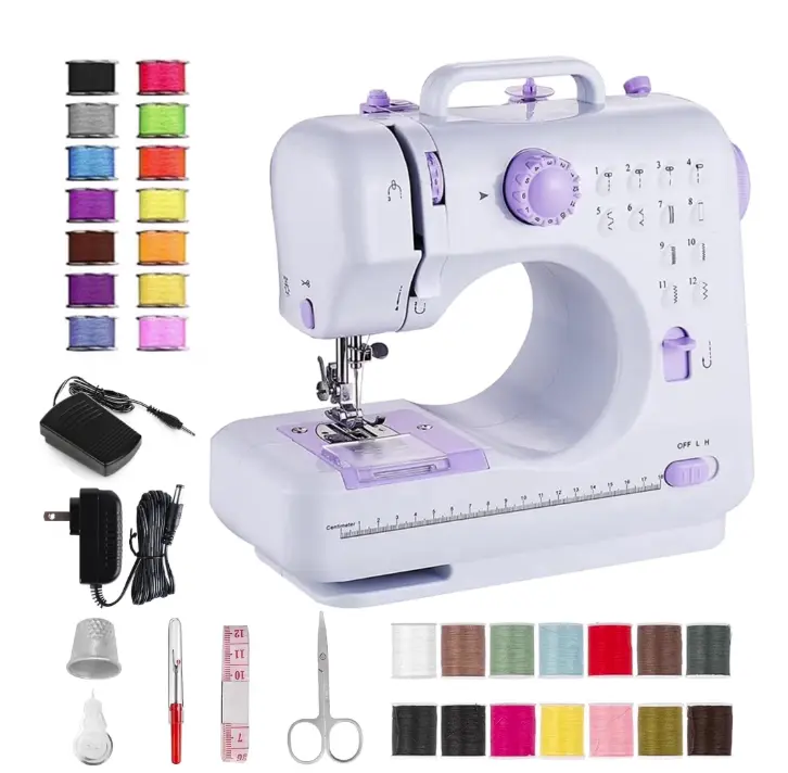 BCOOSS Sewing Machine for Beginner Multi-Functional Portable Machine with 12 Built-in Stitches