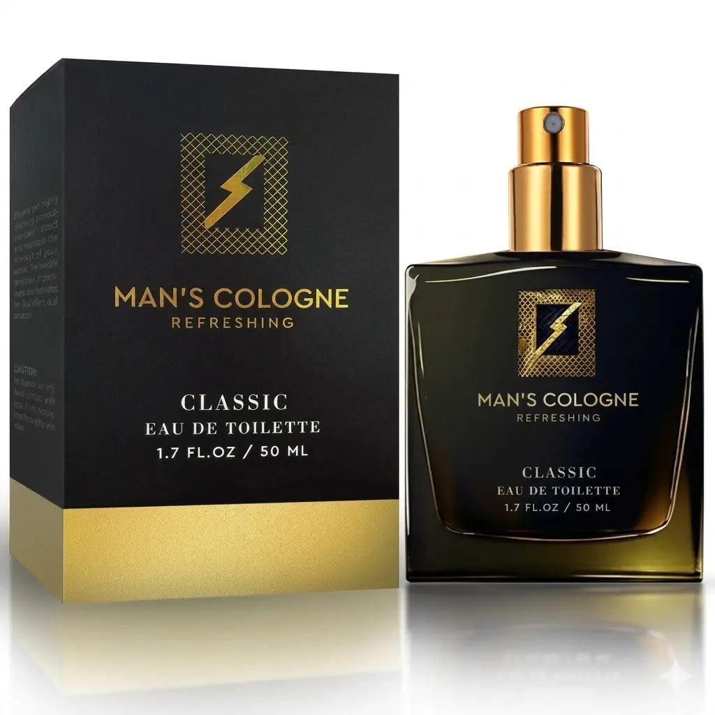 Men's Clean & Classic Eau de Toilette Cologne, Citrus-Woody Signature Scent, Good Smelling Fresh Clean Fine Mist Spray, Long-Lasting Masculine Fragrance, Versatile for Work & Dates, 1.7 FL OZ (50ml)
