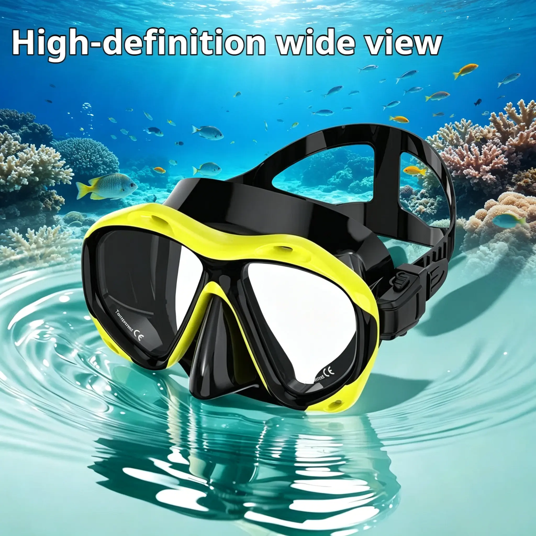 Adult Professional Waterproof High-Definition Diving Mask - Snorkeling, Nose Protection, Swimming Use