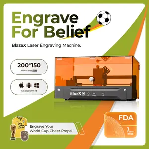 BlazeX M3 Pro 10W Laser Engraver & Cutter for Wood, Metal, Acrylic, Leather | 200×150mm Large Area Desktop Laser Machine | WiFi & USB Connection | Smart Safety Enclosure | High Precision DIY Gift Maker for Small Business Power Tool Industrial