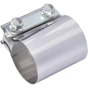 ID 2 Inch  Joint Exhaust Band Clamp-Stainless Steel Sleeve Coupler-fits OD 2" Exhaust Pipes Mufflers