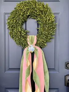 Hydrangea Garden Drop (Wreath Sash With Hydrangea Ornament)