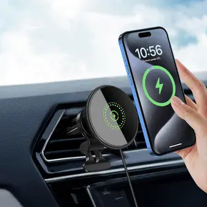 FDGAO Wireless Car Charger, 20W Fast Charging Magnetic Car Charger Station Phone Holder Mount for iPhone 15 14 13 12 Pro Max/15 14 Plus/15 14 13 12 Pro/15 14 13 12/13 12 Mini, Wireless Mobile Charger