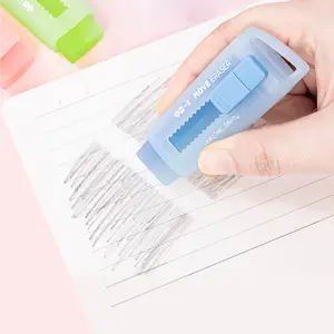 Cute Girl Push-Pull Macaron Eraser, Cartoon Design, Prize Item, Stationery Supplies, Fun Pencil Decoration, School Office Use, Art Materials
