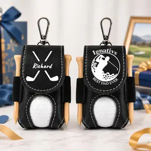Personalized Golf Ball Bag Custom Name Golf Ball Holder With Tee Slots Clip On Golf Pouch For Golf Bag Best Dad Ever Golf Gift Fathers Day 2026 Gift For Dad Gift For Husband Gift For Him Golf Lovers Golf Accessories Best Dad Ever Gift Golf Lover Gift