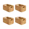 4-Pack Wicker Storage Baskets with Handle