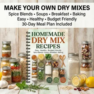 Homemade Dry Mix Recipes: 30-Day Step-by-Step Meal Plan, Easy · Healthy · Budget Friendly, Upgraded Full Color 2026 Edition (Bonus: Soup & Bakery Recipes)