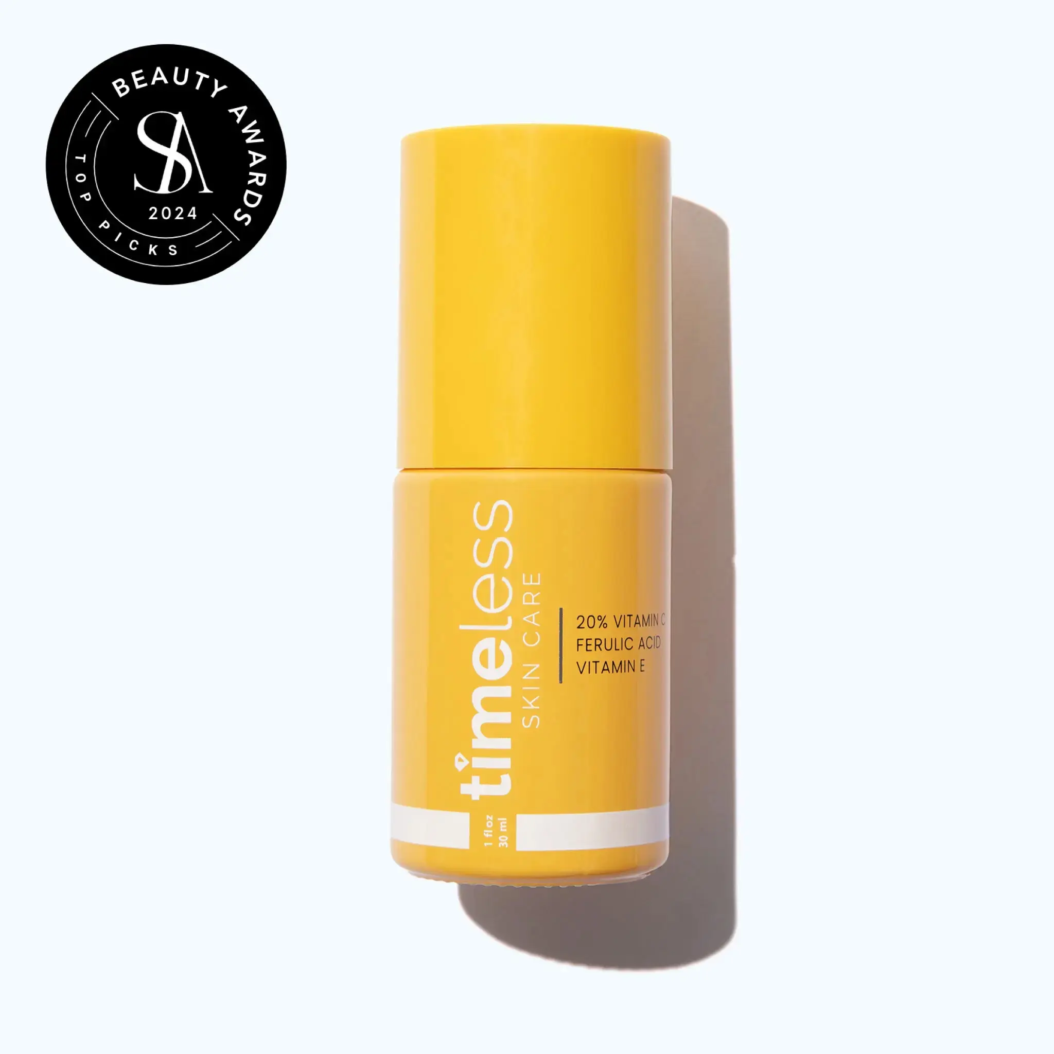 Timeless 20% Vitamin C + E Ferulic Acid Serum for Brightening, Dark Spots & Hyperpigmentation Treatment, Anti-Aging Face Essence, 30ml, Radiance, Sensitive, Discoloration