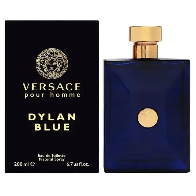 Versace Pour Homme Dylan Blue Eau de Toilette Spray for Men 6.7 oz Bold Elegant Scent with Calabrian Bergamot & Musk Notes
