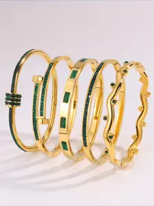 5 piece Cast versatile style bracelet set for weddings, banquets, and proms, colorful and fashionable, Trendy Jewelry, daily wear, and a variety of styles to mix and match, Elegant Jewelry Bracelet