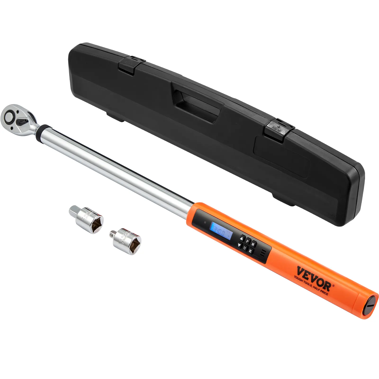 【Summerfinds】VEVOR Digital Torque Wrench 1/2" Drive Electronic Torque WrenchTorque Wrench Kit 25-250ft.lb/34-340n.m Torque Range Accurate to ±2%3-Mode Adjustable Torque Wrench Set with LED Buzzer Calibration