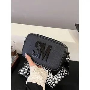 Women's Elegant Letter Design Crossbody Bag, Fashion Versatile Chain Shoulder Bag, Trendy All-Match Purse for Daily Use & Outings