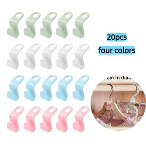 20 Counts Hanger Connector Hooks forClothes Storage,Space -SavingOrganizer, Space Saver HangersHangers Accessory for LightweightHanging