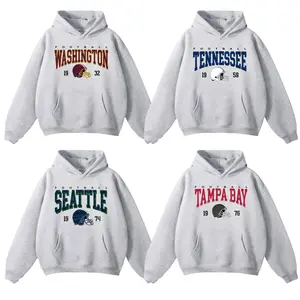 Vintage 90s Style All Team Football Hoodie, Retro Game Day Hoodie, Custom Football Hoodie, All Team Gridiron Pullover, Unisex Ash, Customize Your Team, Classic All Team Football Style, Fan Gift Apparel