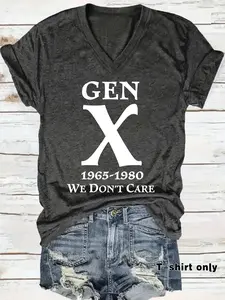 Women's Summer Casual Loose-Fitting V Neck Short Sleeve T-Shirt, Comfortable Breathable Heart Pattern, Perfect for Daily Wear, S-Xxl, Streetwear