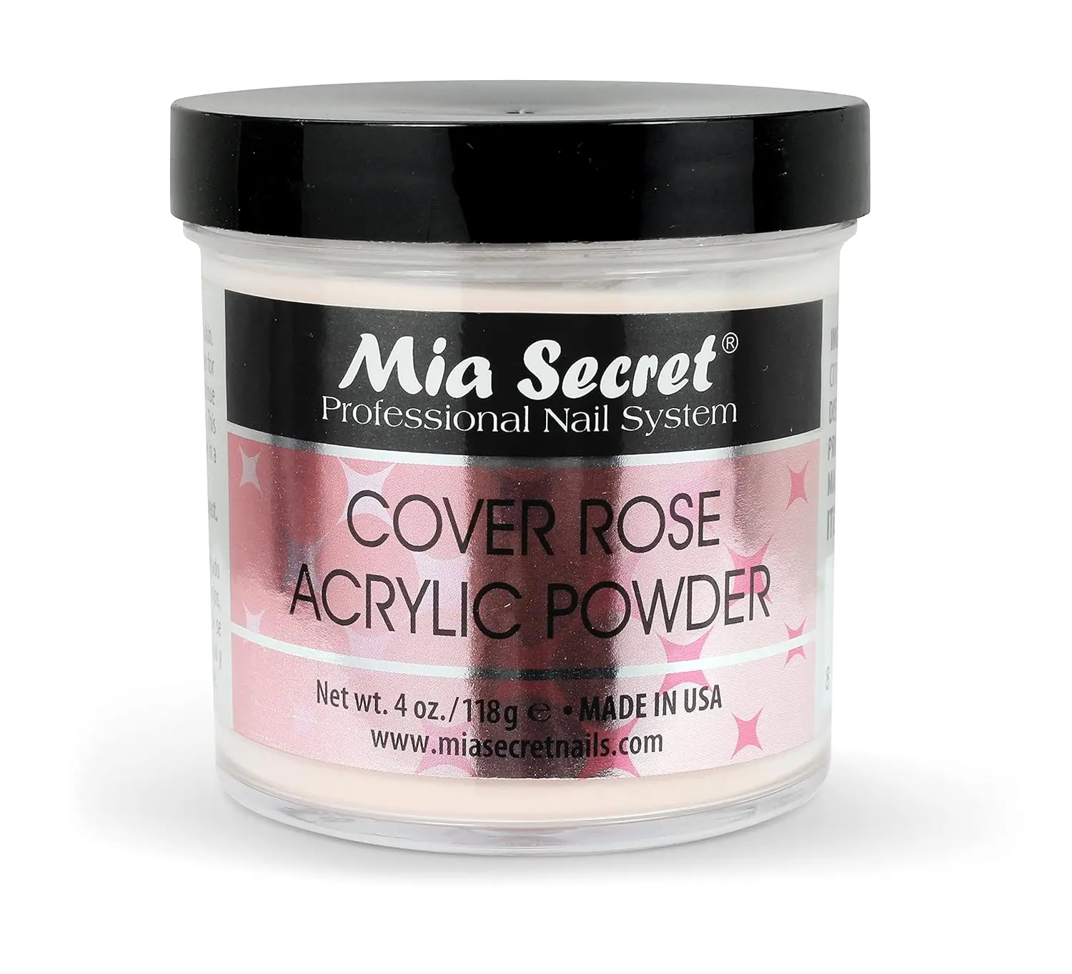 Mia Secret Cover Rose Acrylic Powder 4 Oz Professional Nail System Made in USA 118g, Acrylic Nails, Nail Art