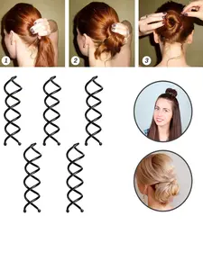 10pcs Spiral Hair Clips, Elegant DIY Hairstyling Tools, All-Season Alloy Round Head Pins, Invisible Twist Hair Accessories, Bun Hair Clip, Updo Hair Clip