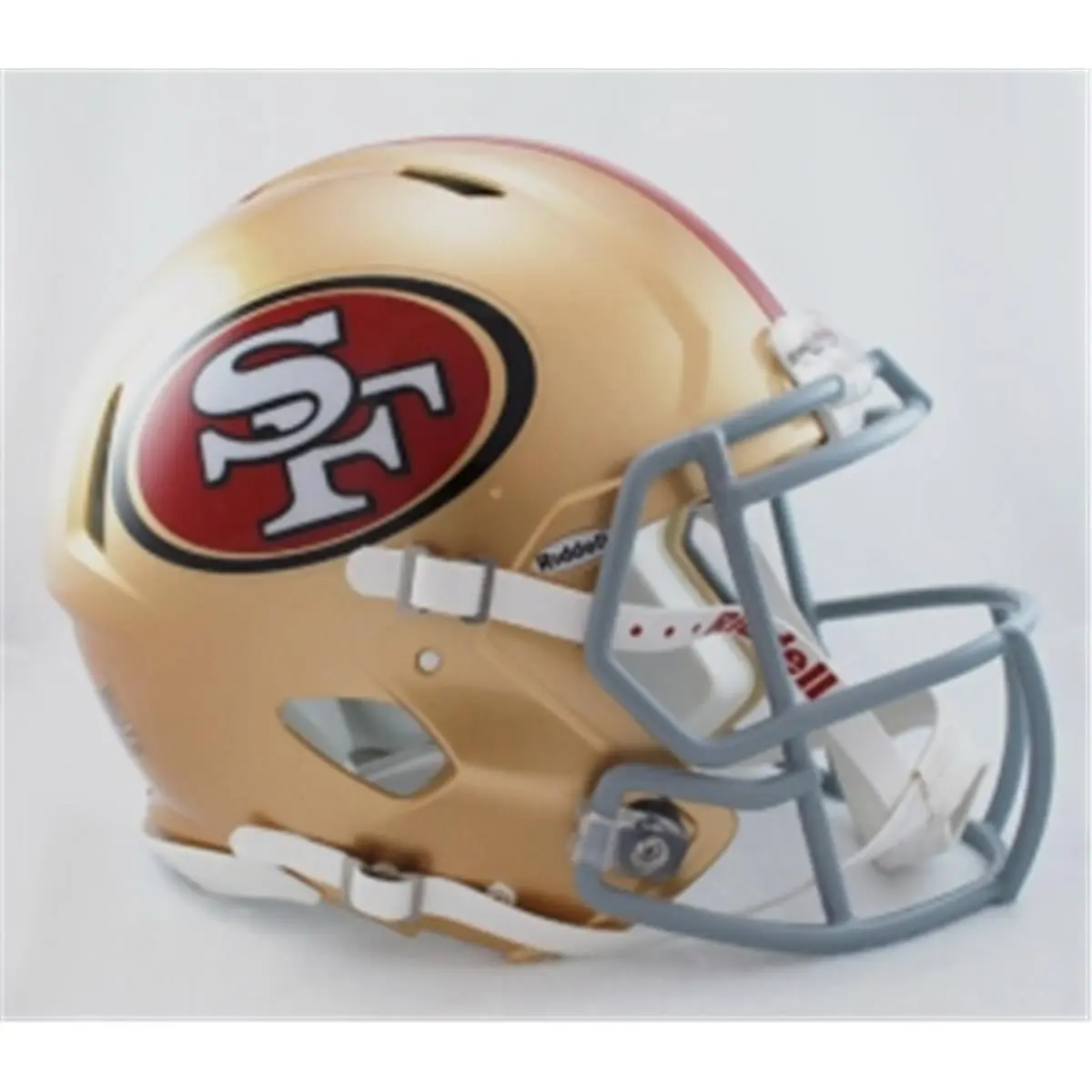 San Francisco 49ers Helmet Riddell Authentic Full Size Speed Style, Authentic Helmet, Aggressive Shell, Four Point Chin