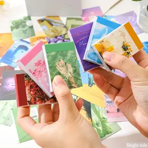 Random Color Sticker (50 Sheets/set), Vintage Creative Decoration Sticker for Scrapbooking, Journaling & DIY Crafts
