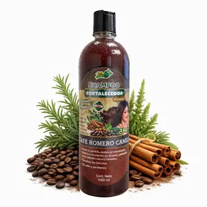 1000ML Coffee, Rosemary & Cinnamon Herbal Shampoo 1L (33.9 Fl Oz) | Botanical Strengthening Hair Cleanser with Café, Romero y Canela