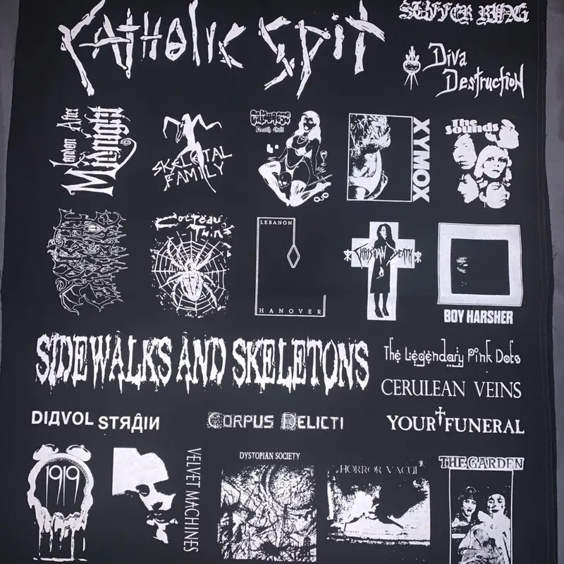 Goth, rock, dark wave patches sheet diy decoration quilt fabric