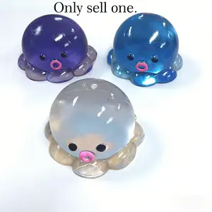 Kawaii Octopus Stress Balls, Slow Rebound Squishy Toys, Stretchy Tpr Anxiety Relief Toys for Adhd/autism, Cute Desk Toys for Office & Classroom