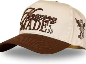 Vintage Faith Trucker Hat – Christian Cross Baseball Cap, Adjustable Snapback, Psalm 121:2 Jesus Hat for Men & Women, Cotton Heaven MADE Daily Wear Gift