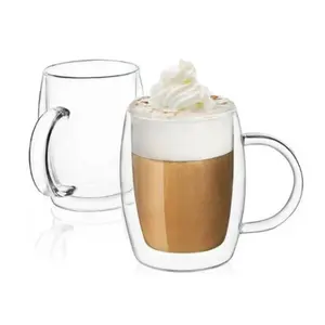 JoyJolt Savor Double Wall Insulated Glasses Espresso Mugs (Set of 2) - 5.4-Ounces