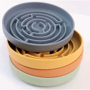 Slow Feeder Lick Mat with Suction Durable Silicone Bowl for Dogs Promotes Better Digestion Prevents Overeating Available in 4 Fun Colors.