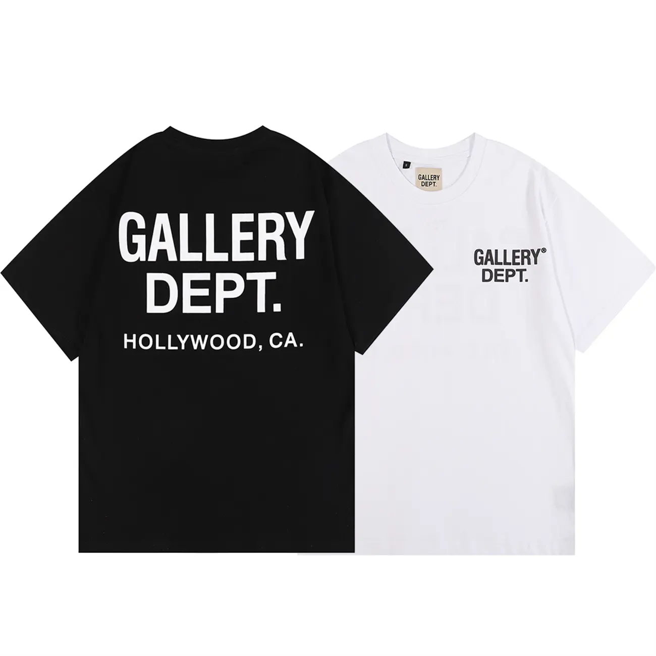 GALLERY DEPT T-shirt Classic Letter-print short-sleeve top Casual crew neck Men and Women shirt