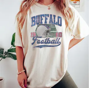 Buffalo Football Vintage Style T-Shirt, Buffalo Crewneck, Bill Shirt, New York, Fan Gift [Gildan Tshirt - Comfort Colors Tshirt]