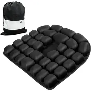 Travel Seat Cushion, Comfortable 3D Inflatable Seat Cushion for Hemorrhoid and Tailbone Pain Relief, Optimal Support for Long Sitting in Car, Air Travel, O